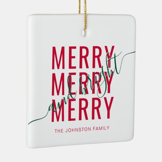 エレガントメリーで明るいクリスマス セラミックオーナメント (右)