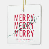 エレガントメリーで明るいクリスマス セラミックオーナメント (左)