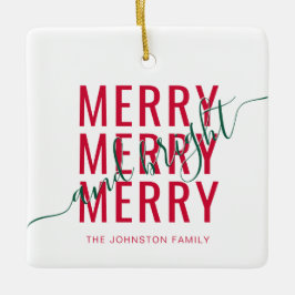 エレガントメリーで明るいクリスマス セラミックオーナメント