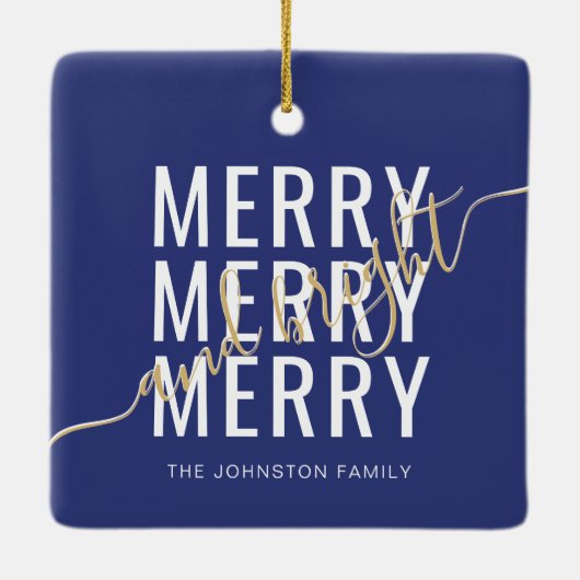 エレガントメリーで明るいクリスマス セラミックオーナメント (裏面)