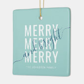 エレガントメリーで明るいクリスマス セラミックオーナメント (左)
