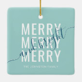 エレガントメリーで明るいクリスマス セラミックオーナメント (裏面)