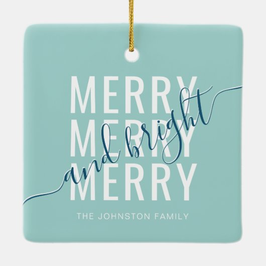 エレガントメリーで明るいクリスマス セラミックオーナメント (裏面)