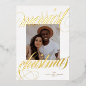 エレガントメリーの書道写真金ゴールド 箔シーズンカード (正面)