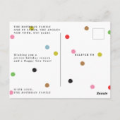 エレガントメリーカラフル4 Photo Collageクリスマス ポストカード (裏面)