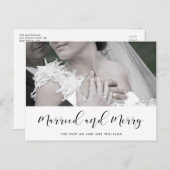 エレガントメリー結婚したとカップル ポストカード (正面/裏面)