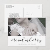 エレガントメリー結婚したとカップル ポストカード (正面/裏面)