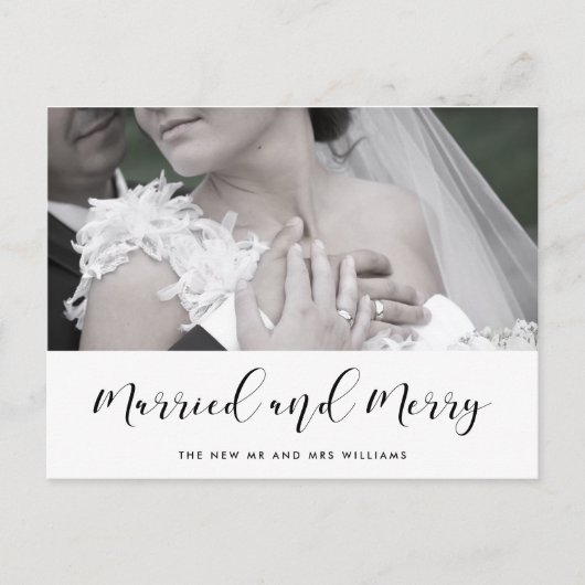 エレガントメリー結婚したとカップル ポストカード (正面)