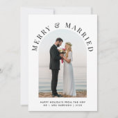 エレガントメリー結婚したArch Photo Christmas シーズンカード (正面)