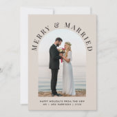 エレガントメリー結婚したArch Photo Christmas シーズンカード (正面)