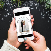 エレガントメリー結婚したArch Photo Christmas シーズンカード