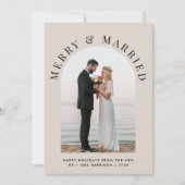 エレガントメリー結婚したArch Photo Christmas シーズンカード (正面)