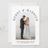 エレガントメリー結婚したArch Photo Christmas シーズンカード (正面)