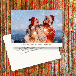 エレガントメリーBright Holiday Photo サンキューカード