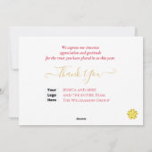 エレガントメリーChristm Tree企業の Business Logo シーズンカード (裏面)