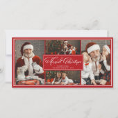 エレガントメリーChristmas Script 4ファンシー Photo シーズンカード (正面)