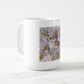 エレガントモザイク図解入りの、写真付きのバード コーヒーマグカップ (正面左)