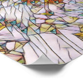 エレガントモザイク図解入りの、写真付きのバード ポスター (角)