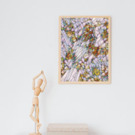 エレガントモザイク図解入りの、写真付きのバード ポスター