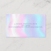 エレガントモダンおもしろいガーリー、フラミンゴ、ホログラフィック 名刺 (裏面)