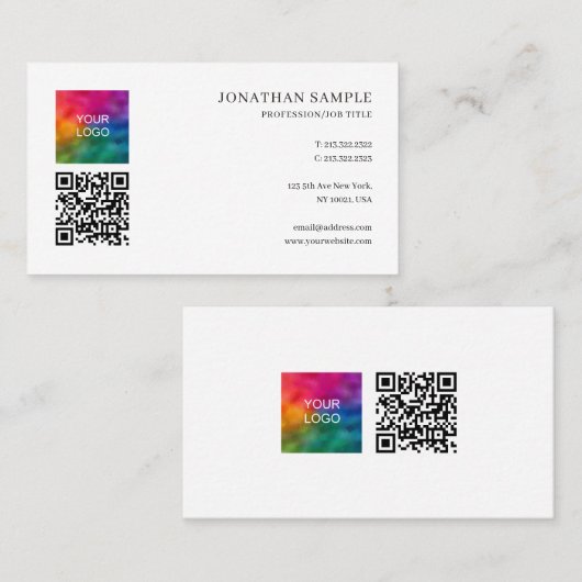 エレガントモダンお洒落テンプレート可愛いシグネチャーマット 名刺 (正面/裏面)