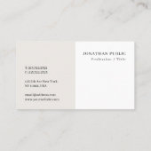 エレガントモダンお洒落デザインテンプレートプロフェッショナル 名刺 (裏面)