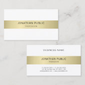 エレガントモダンお洒落デザイントレンディープレインラグジュアリー 名刺 (正面/裏面)