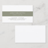 エレガントモダンお洒落デザインプレーントレンディーラグジュアリー 名刺 (正面/裏面)