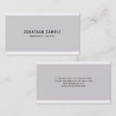 エレガントモダンお洒落デザインプレーンプロフェッショナル 名刺 (正面/裏面)