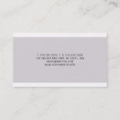エレガントモダンお洒落デザインプレーンプロフェッショナル 名刺 (裏面)