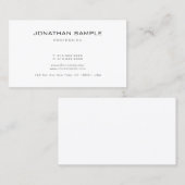 エレガントモダンお洒落デザインプレーンプロフェッショナル 名刺 (正面/裏面)