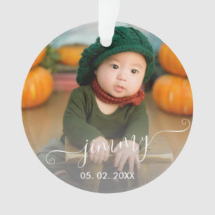 エレガントモダンかわいいの男の子の名前と写真 オーナメント