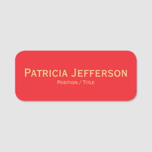 エレガントモダンさくらんぼ赤金ゴールド:ガーリープロフェッショナル 名札