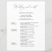 エレガントモダンなウェディングウィークエンドウェルカム旅程 (正面)