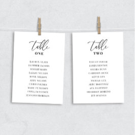 エレガントモダンなウェディングテーブルの座席表カード