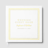 エレガントモダンなウェディングフォト実在書道金ゴールド ゲストブック (正面)