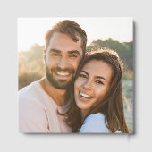 エレガントモダンなウェディングフォト実在書道金ゴールド ゲストブック (裏面)