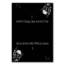 エレガントモダンなウェディングブラックミートアイコン テーブルナンバー