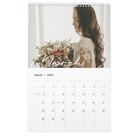 エレガントモダンなウェディングブーケ写真カレンダー2023 カレンダー (3月 2026)
