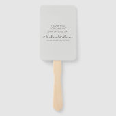 エレガントモダンなウェディング写真ありがとう ハンドファン (裏面)