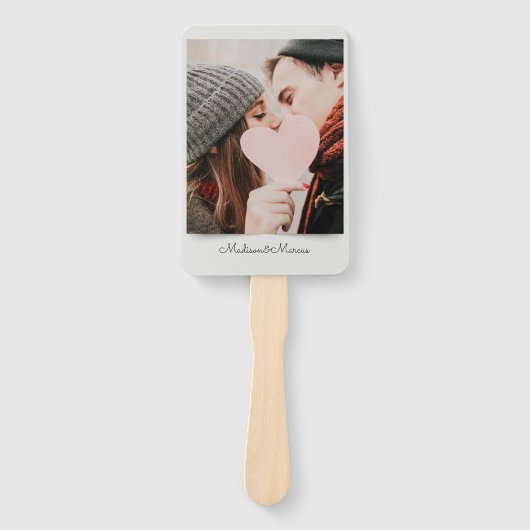 エレガントモダンなウェディング写真ありがとう ハンドファン (正面)