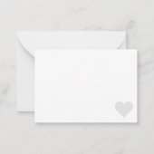 エレガントモダンな結婚式ありがとう新婚カップル ノートカード (裏面)