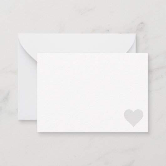 エレガントモダンな結婚式ありがとう新婚カップル ノートカード (裏面)