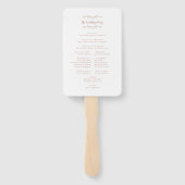 エレガントモダンな結婚式プログラムバラ金ゴールド ハンドファン (裏面)