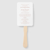 エレガントモダンな結婚式プログラムバラ金ゴールド ハンドファン (正面)