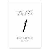 エレガントモダンな結婚式 テーブルナンバー (正面)