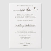 エレガントモダンな結婚式 ベラム紙招待状 (正面)