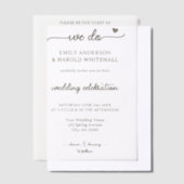 エレガントモダンな結婚式 ベラム紙招待状 (オフセット)