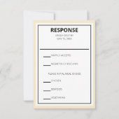エレガントモダンな結婚式 出欠カード (正面)