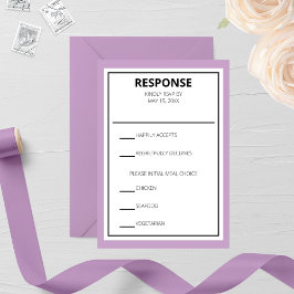 エレガントモダンな結婚式 出欠カード